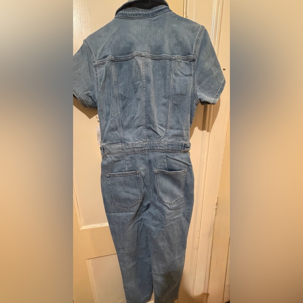 Women's Blue Denim Jumpsuit - Picture 8 of 8